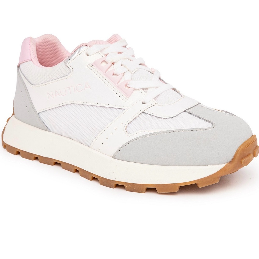 Nautica Kids Sneakers - White, Pink, Gray